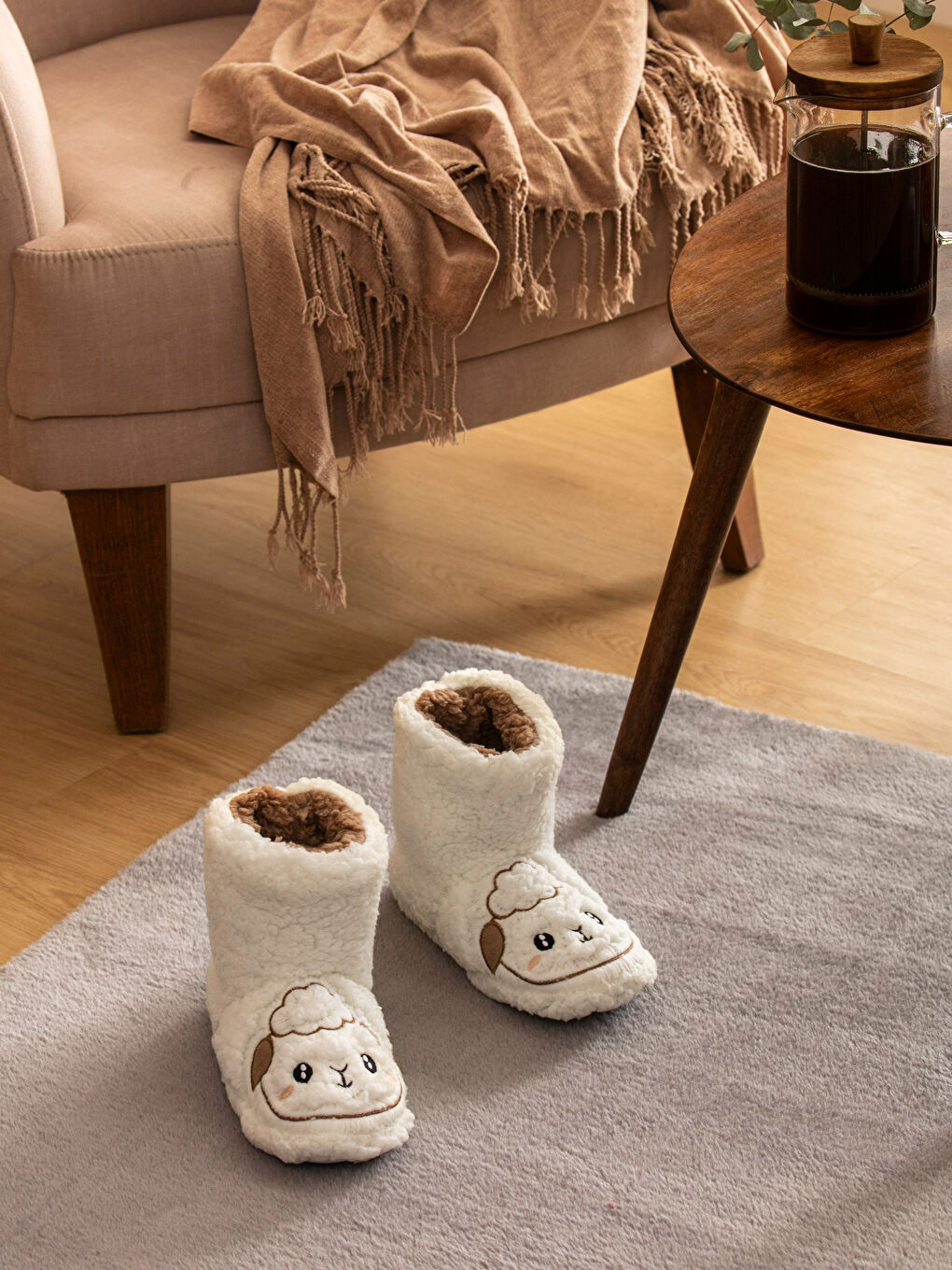 Women's Home Boots with Plush Animal Figures