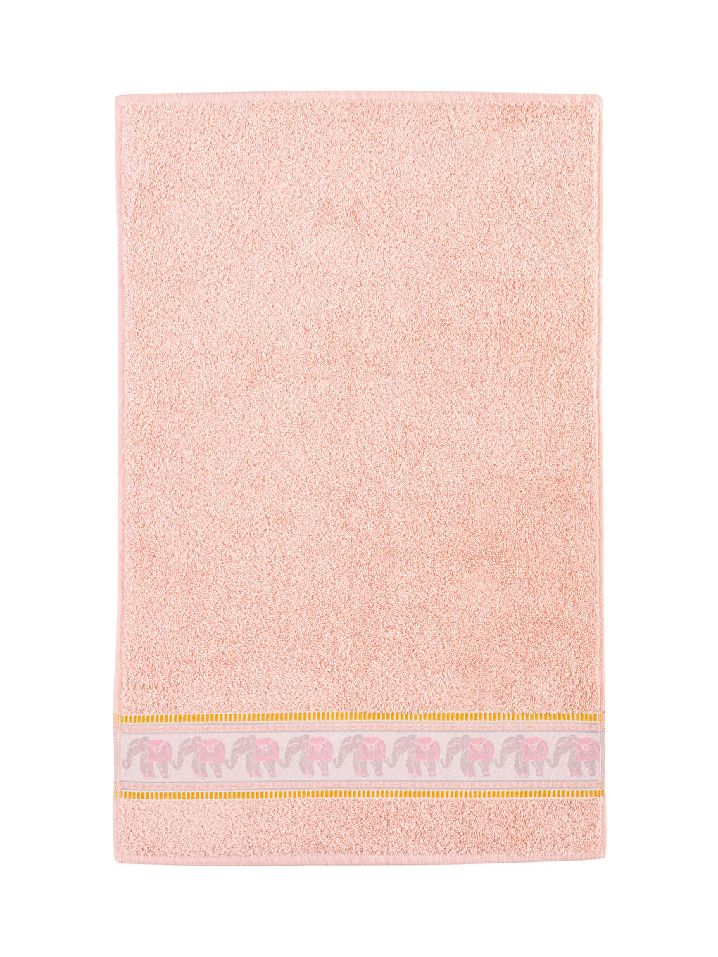 Pembe Fil Nakışlı Yüz Havlusu 50x80 cm-4