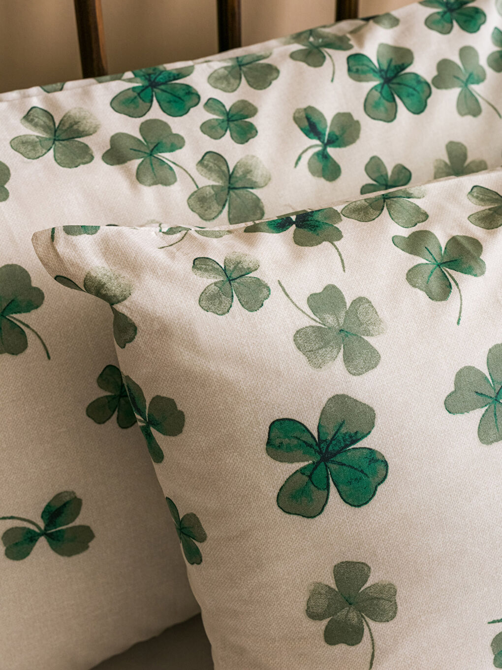 Karışık Yonca Baskılı Ranforce Çift Kişilik Nevresim Seti-3