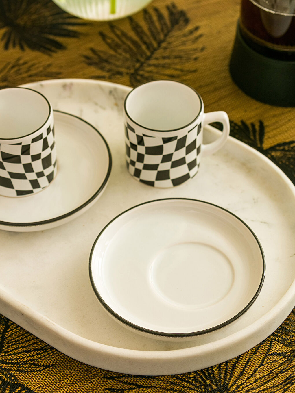 Siyah Baskılı Türk Kahvesi Fincan Takımı 2 Kişilik-2