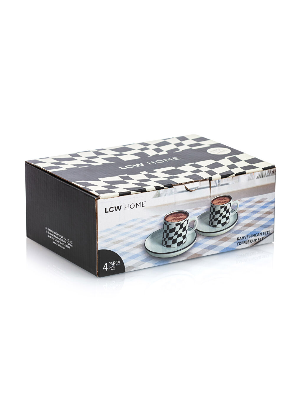 Siyah Baskılı Türk Kahvesi Fincan Takımı 2 Kişilik-3