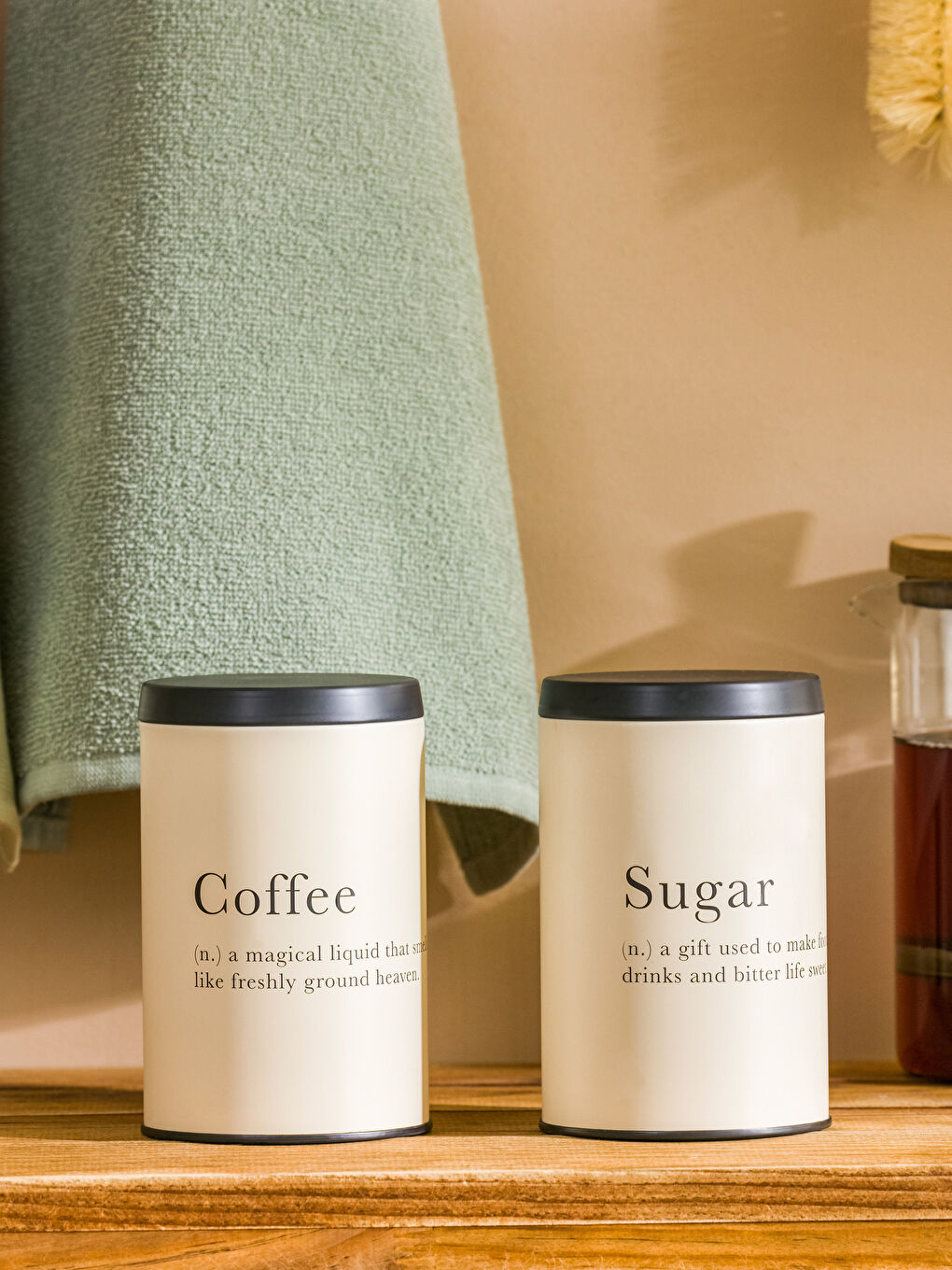 Siyah Yazı Baskılı Saklama Kabı 2'li