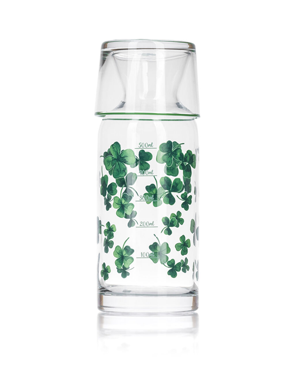 Stakleni bokal sa štampanim staklenim poklopcem 700 ml-5