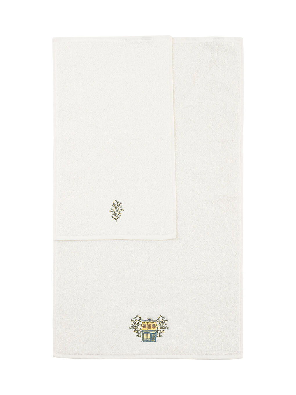 Cotton Embroidered Towel Set of 2 -S3H546Z8-EEW