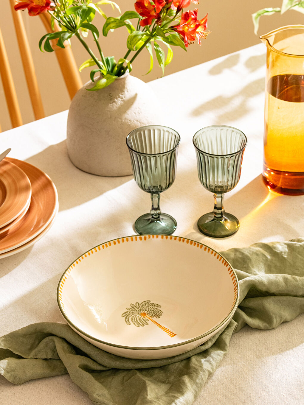 Karışık Seramik Desenli Kase