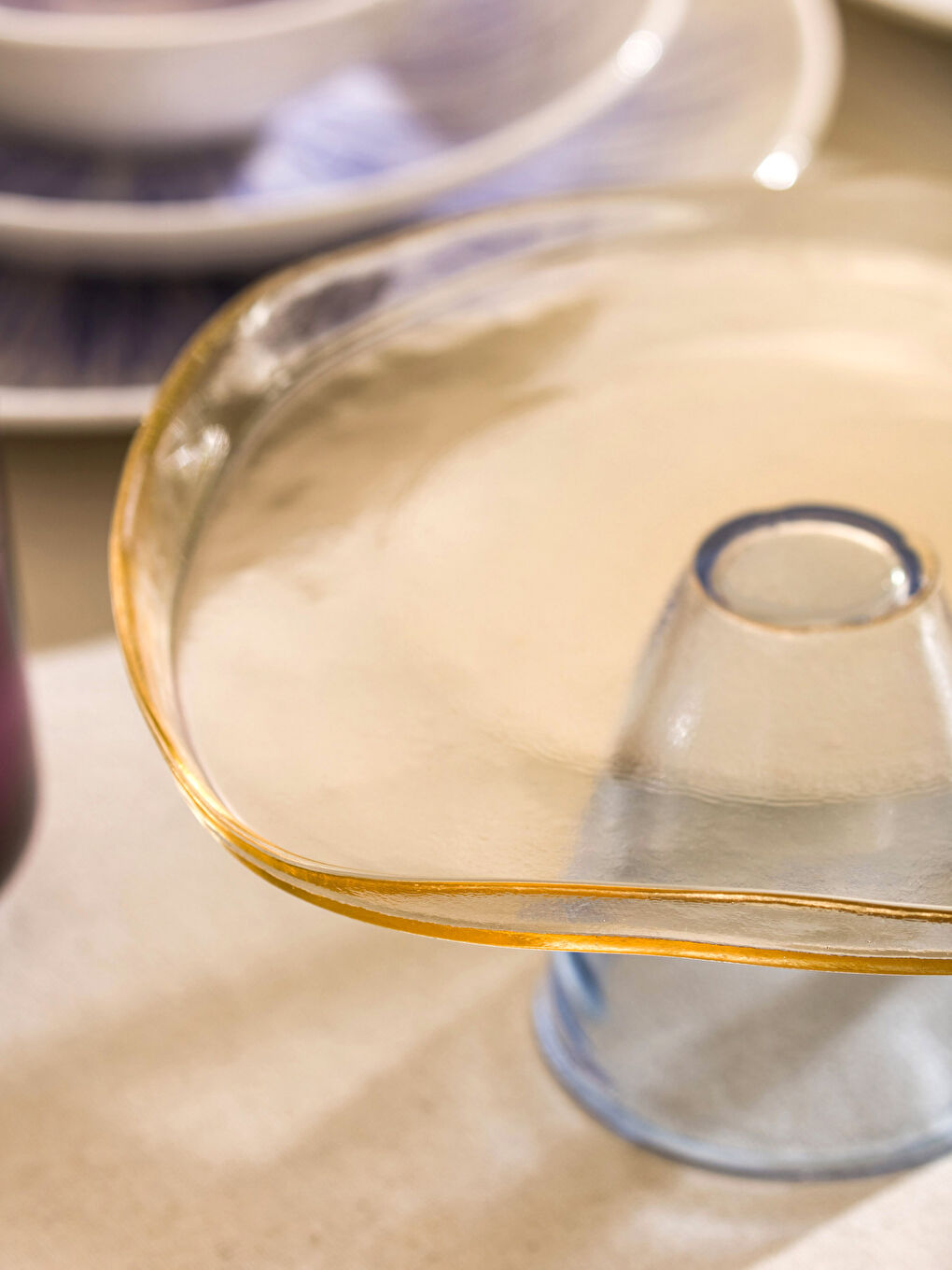 Karışık Ayaklı Cam Kek Standı 20x10 cm-2