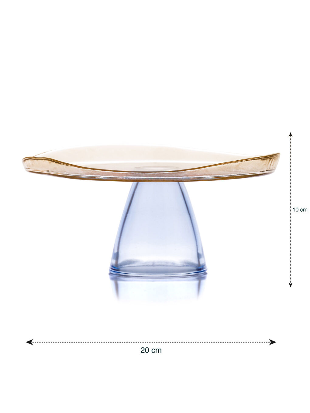 Karışık Ayaklı Cam Kek Standı 20x10 cm-3