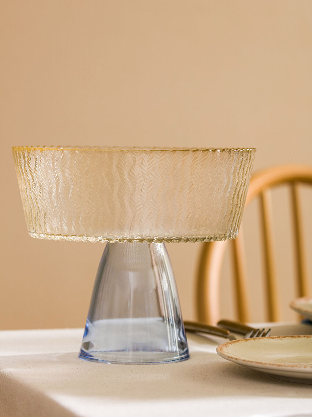 Karışık Ayaklı Cam Kek Standı 22x18 cm-2