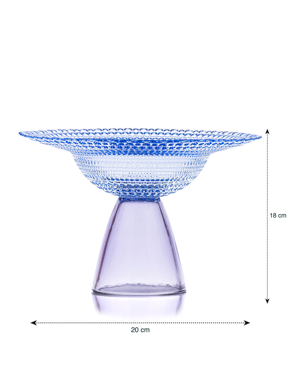 Footed Glass Presentation Stand 20x18 Cm-4