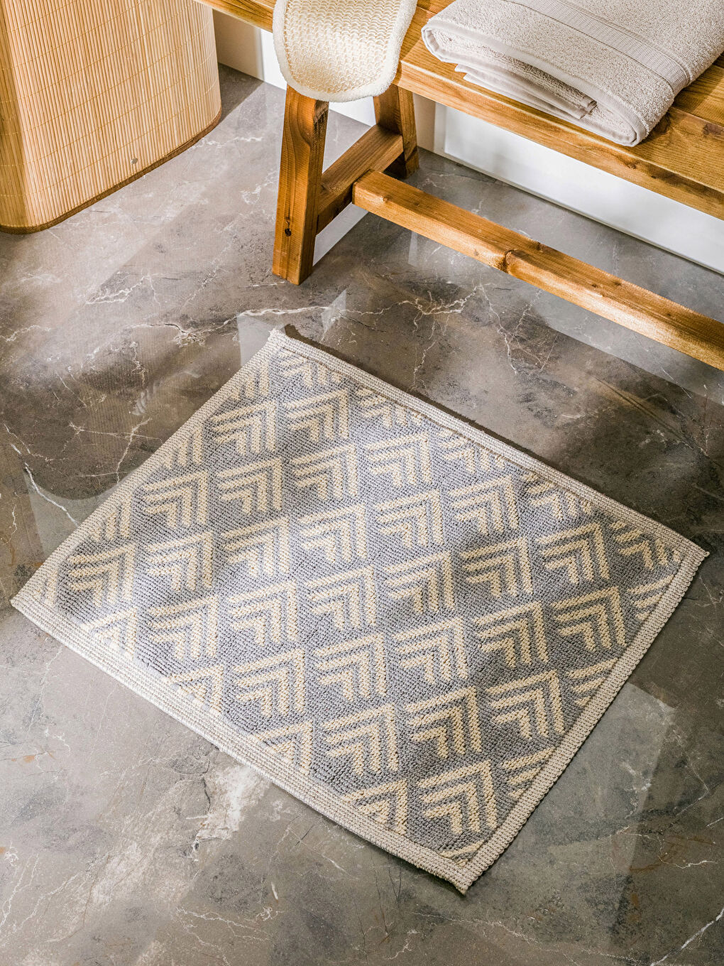 Figured Bath Mat 50x60 Cm -S3HL39Z8-LRW