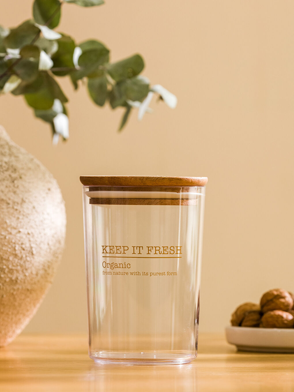 Slogan Printed Wooden Lid Storage Container-1