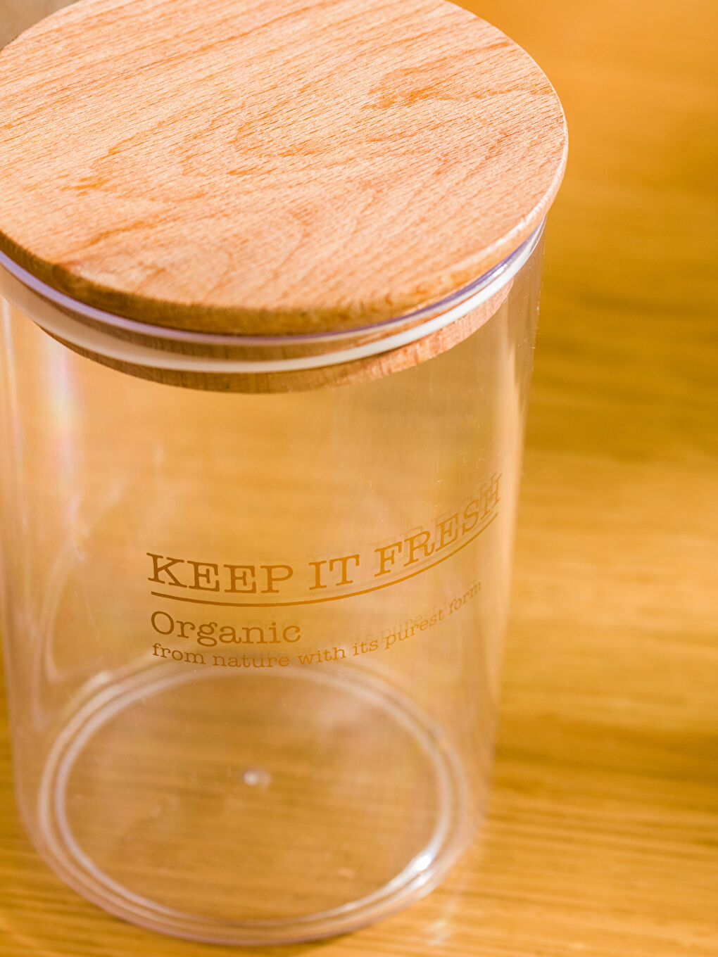 Slogan Printed Wooden Lid Storage Container-3