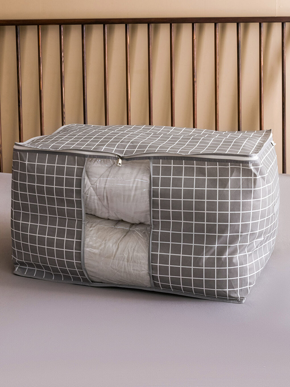 حقيبة تخزين بنقشة هندسية 74x46x46 سم