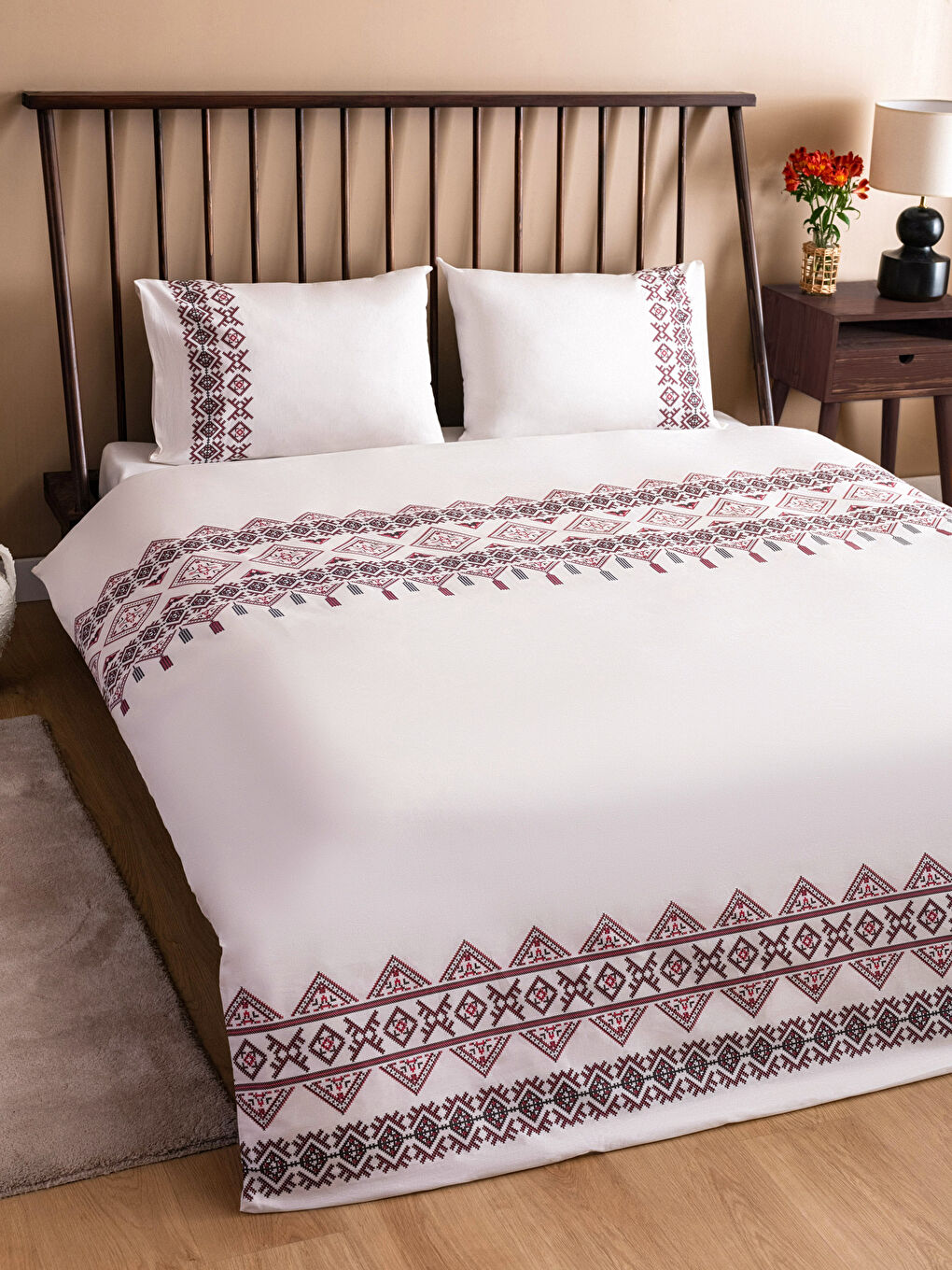 Printed Cotton Double Duvet Cover Set
