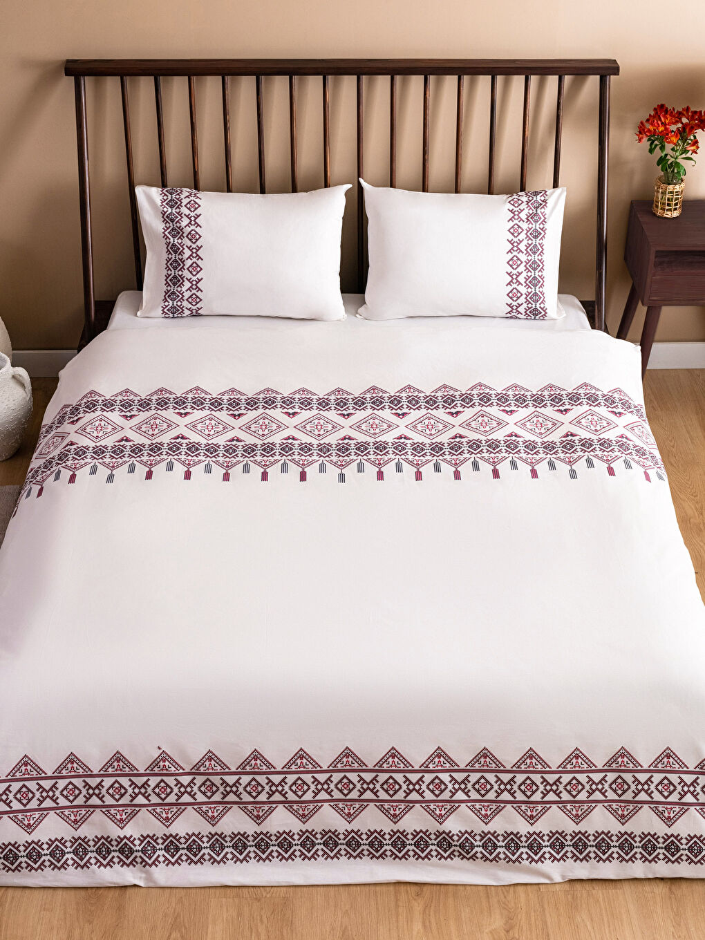 Printed Cotton Double Duvet Cover Set-1