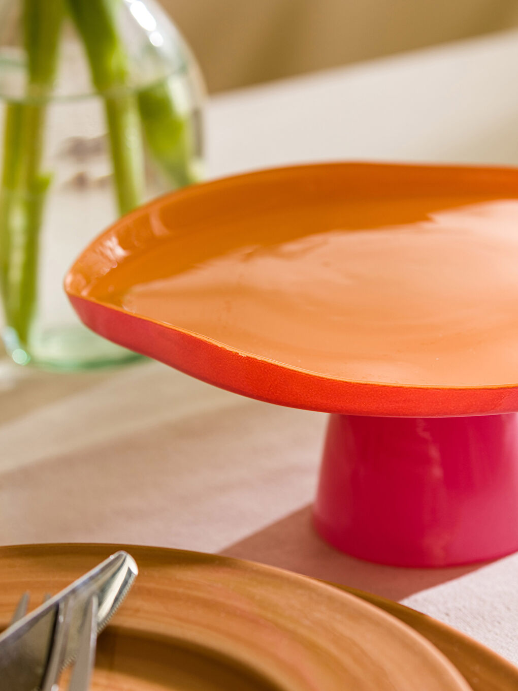 Karışık Ayaklı Cam Kek Standı 20x10 cm-3