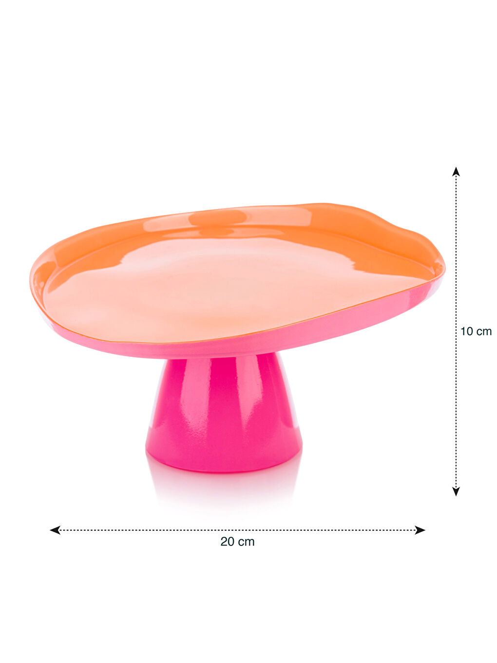 Karışık Ayaklı Cam Kek Standı 20x10 cm-4