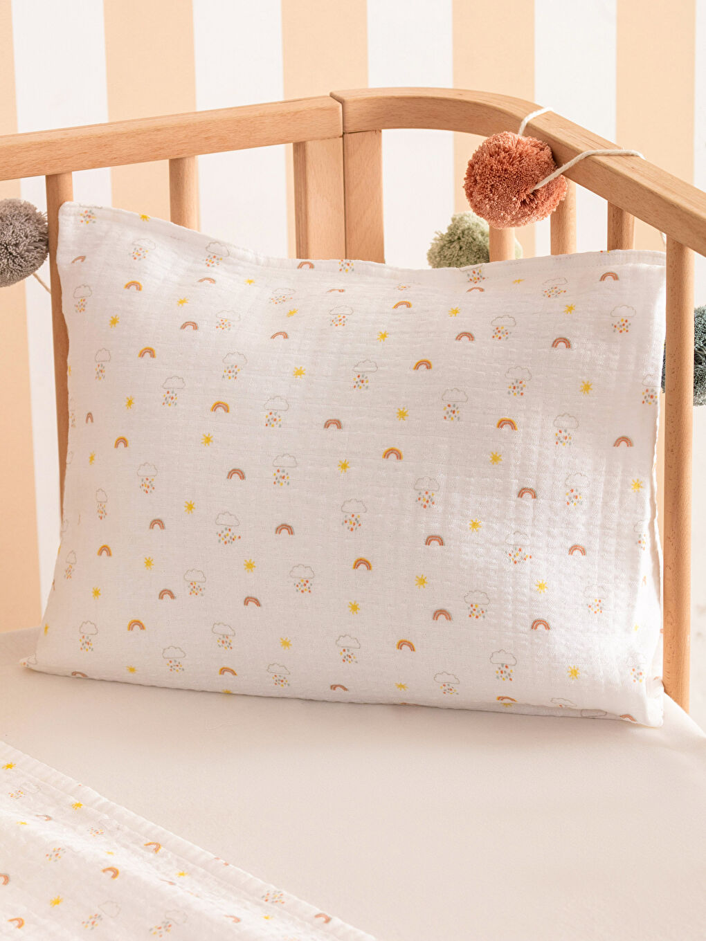 LCW HOME Printed Muslin Baby Girl Bedding Set -S3HR58Z1-F9C