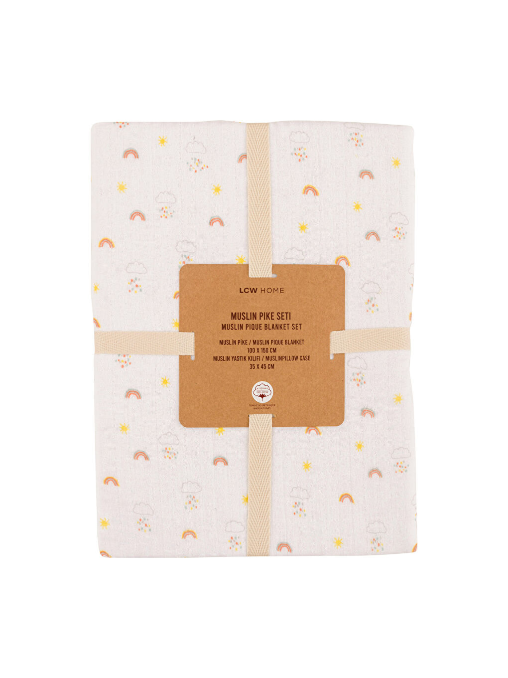 LCW HOME Printed Muslin Baby Girl Bedding Set -S3HR58Z1-F9C