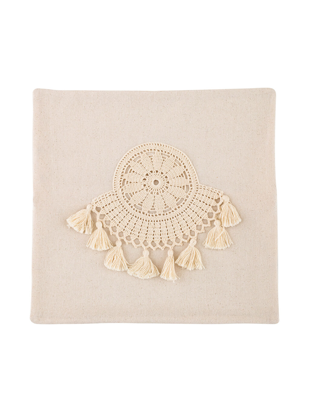 Lace Detailed Cushion 45x45 Cm-4