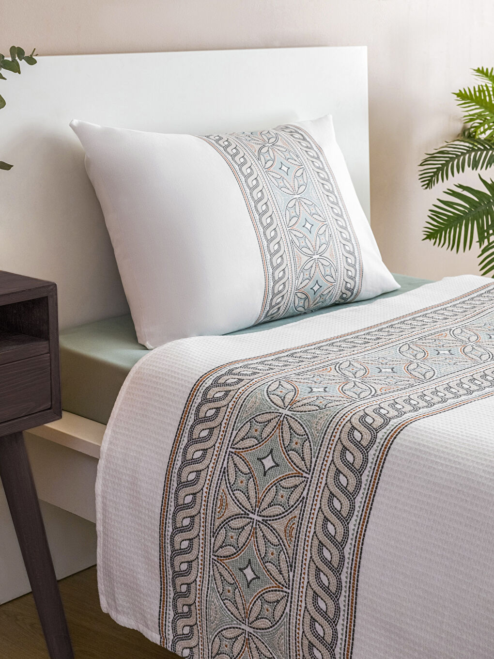 Karışık Tek Kişilik Desenli Ranforce Pike Takımı