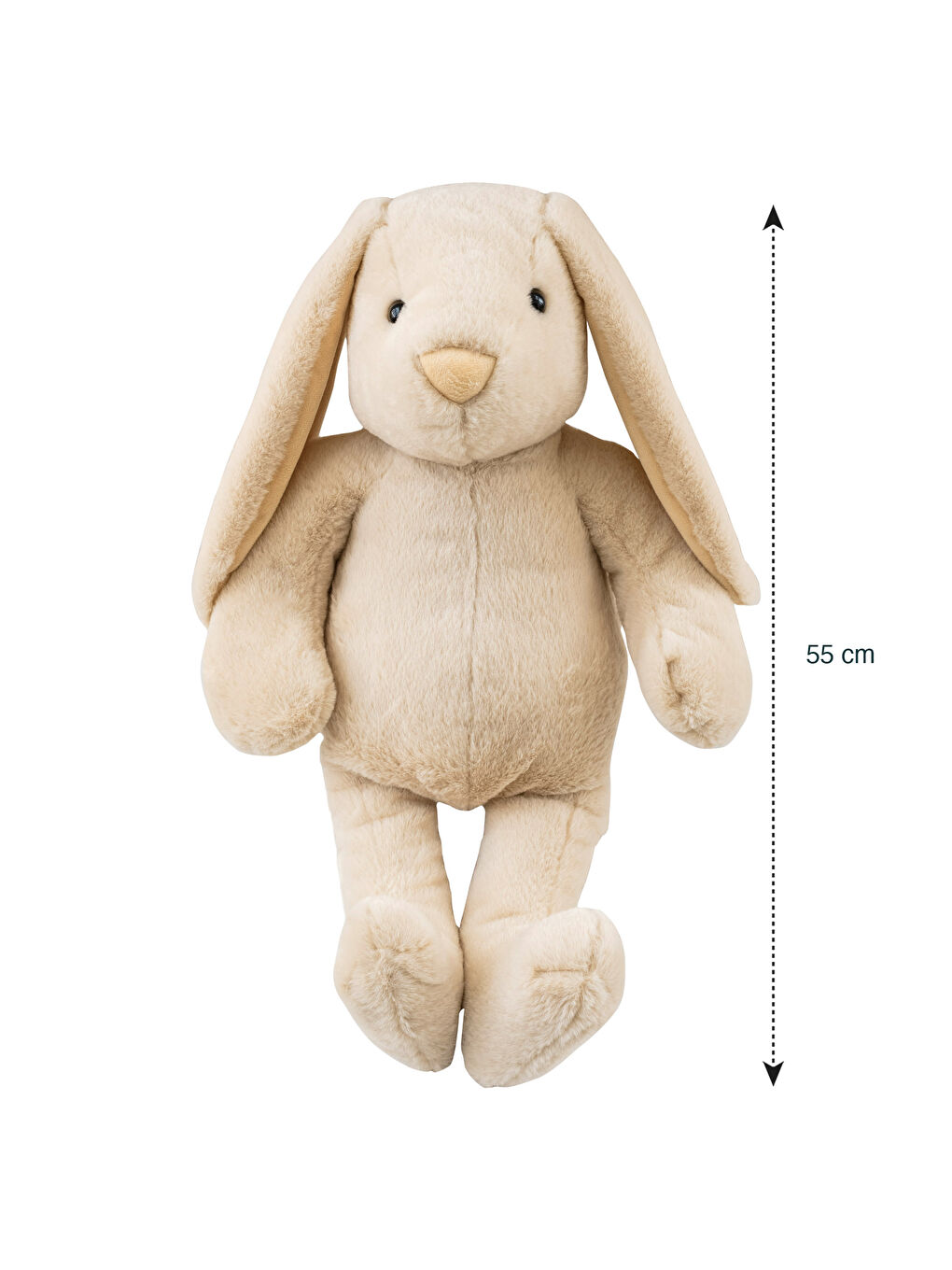 Bej Pelüş Dolgulu Nakışlı Tavşan Kırlent-3