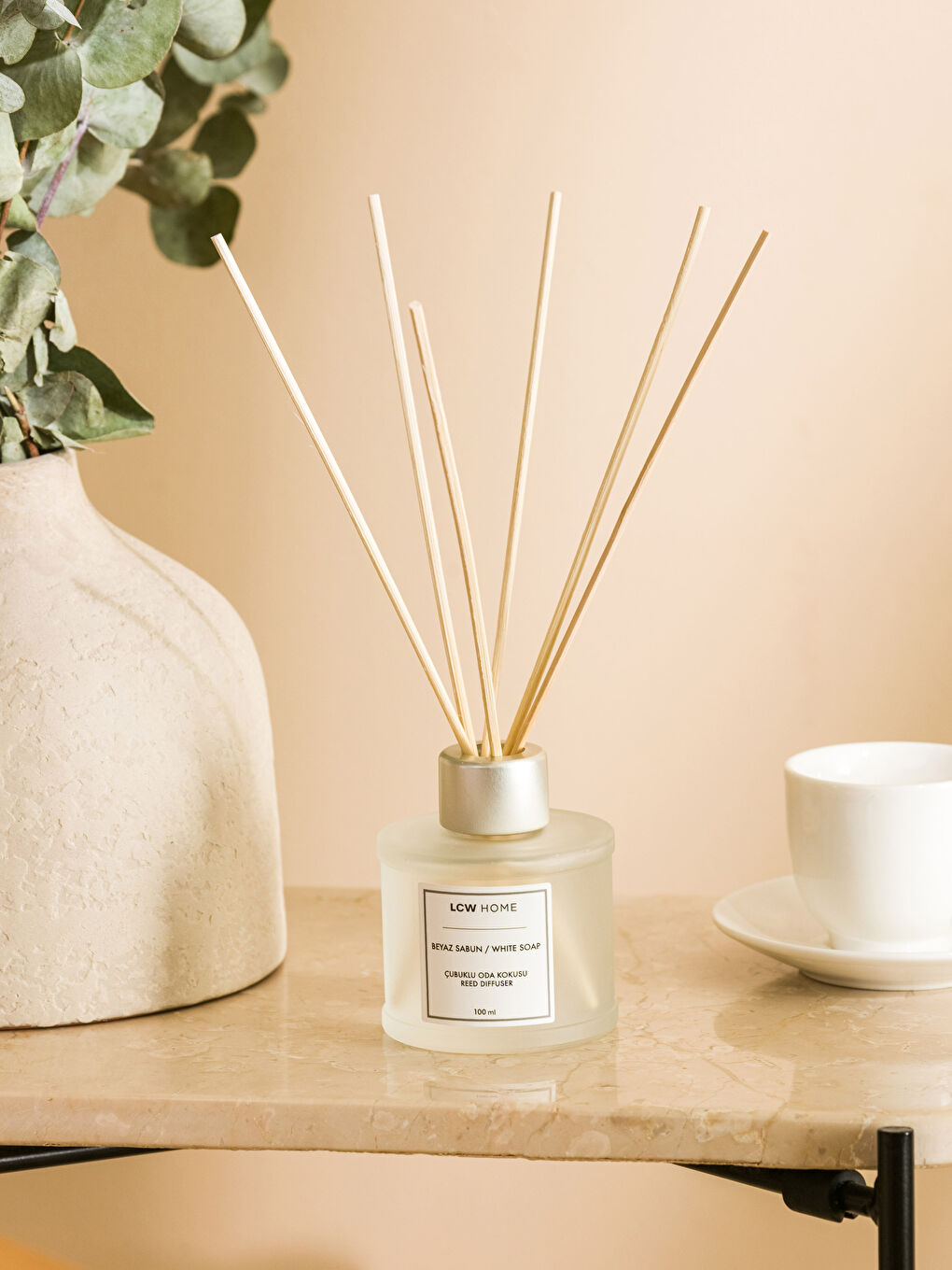 Diffuseur De Parfum D'Intérieur Aux Bâtonnets Senteur Savon Blanc 100 ml