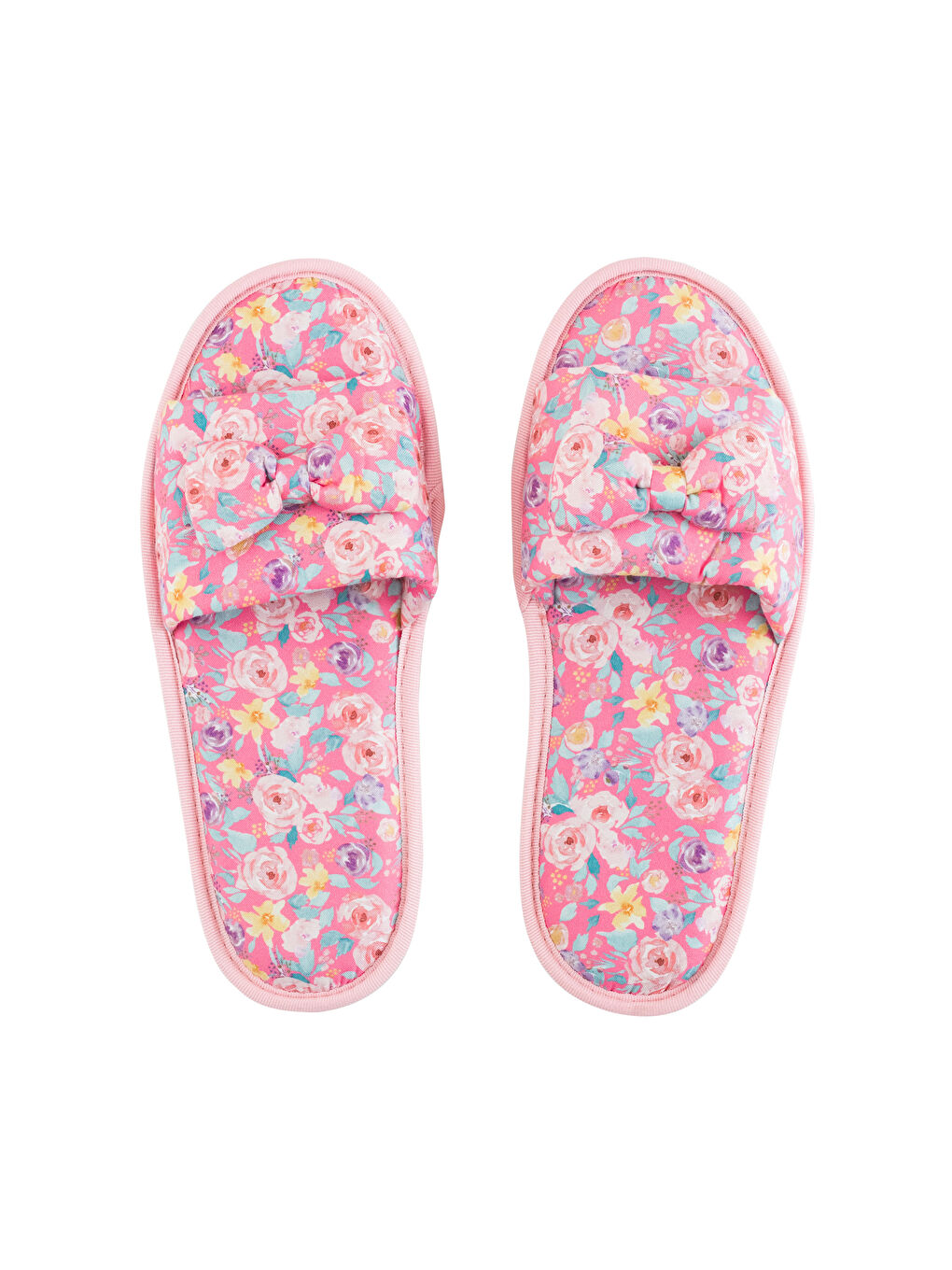 Chaussons de Maison pour Femmes à Bride Unique Ornés d'un Nœud-5