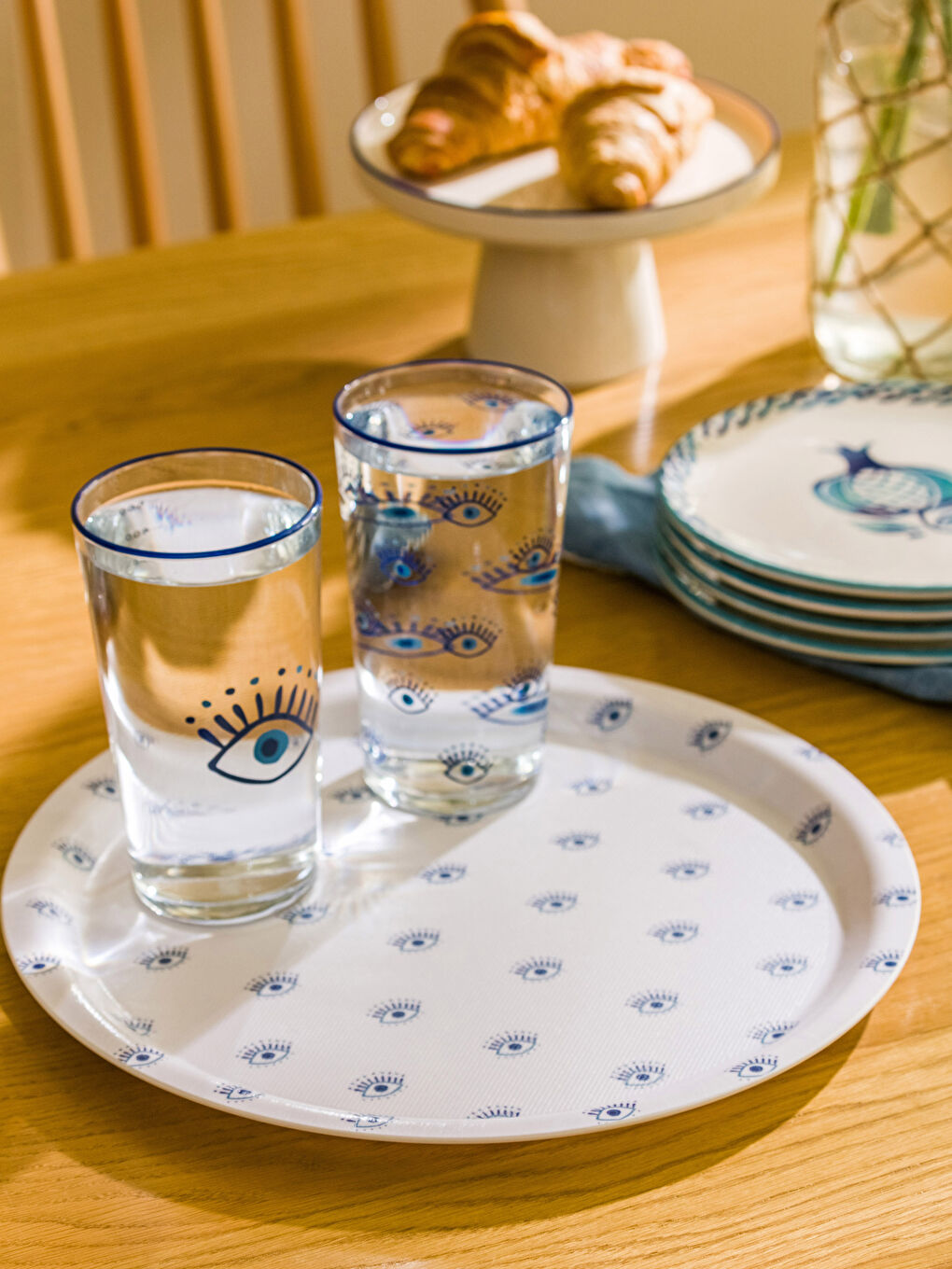 Karışık Göz Baskılı Tepsi  33 cm-1