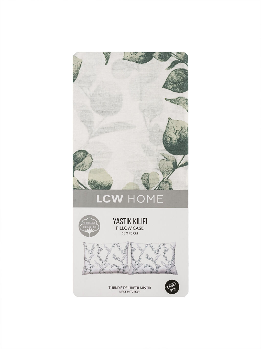 Patterned Cotton Pillowcase 2 Pack 50x70 cm-3
