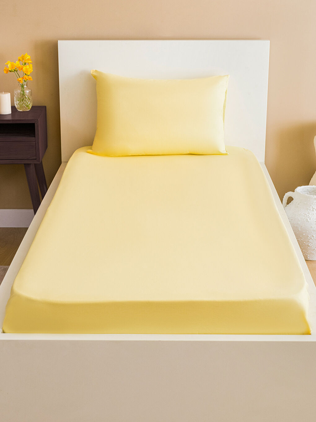 LCW HOME غطاء سرير مطاطي مفرد ووسادة -S3I493Z8-FTY