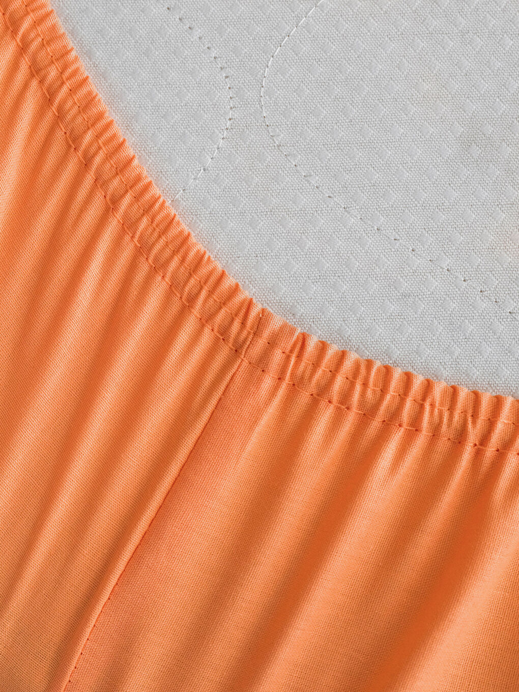 Plain Cotton Elastic Single Bed Sheet 100x200x30 Cm-3