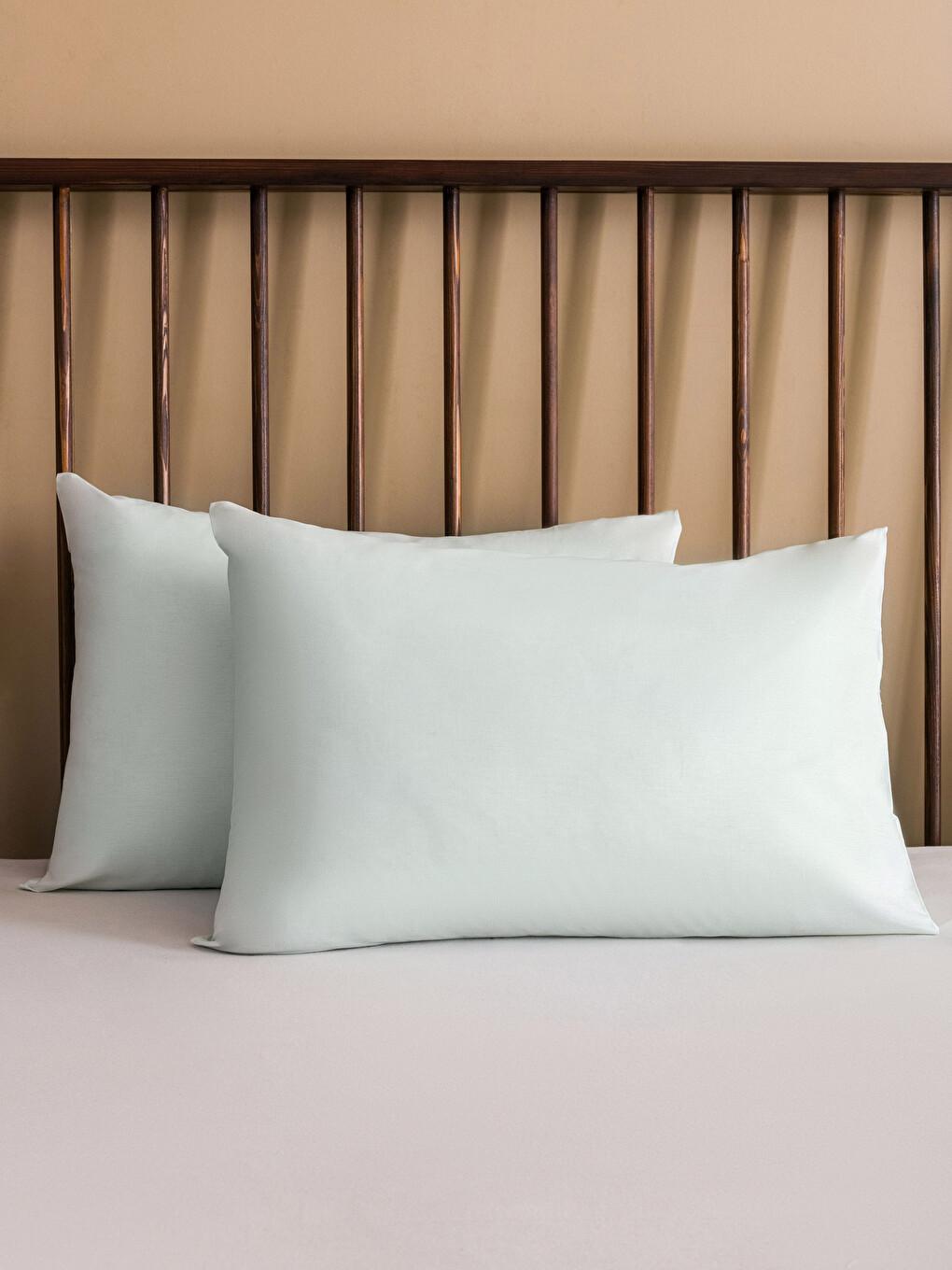 Lot de 2 Taies d'Oreiller en Coton Uni 50x70 cm-1