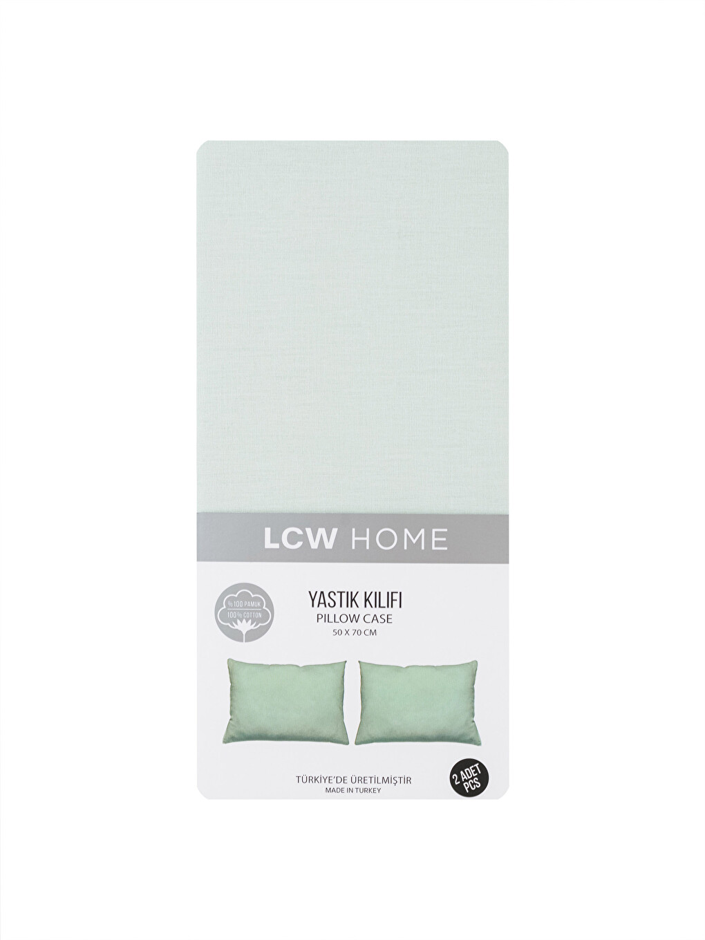 Lot de 2 Taies d'Oreiller en Coton Uni 50x70 cm-3