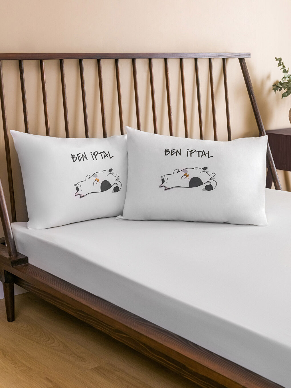 Karışık Baskılı Pamuklu Yastık Kılıfı 2'li 50x70 cm