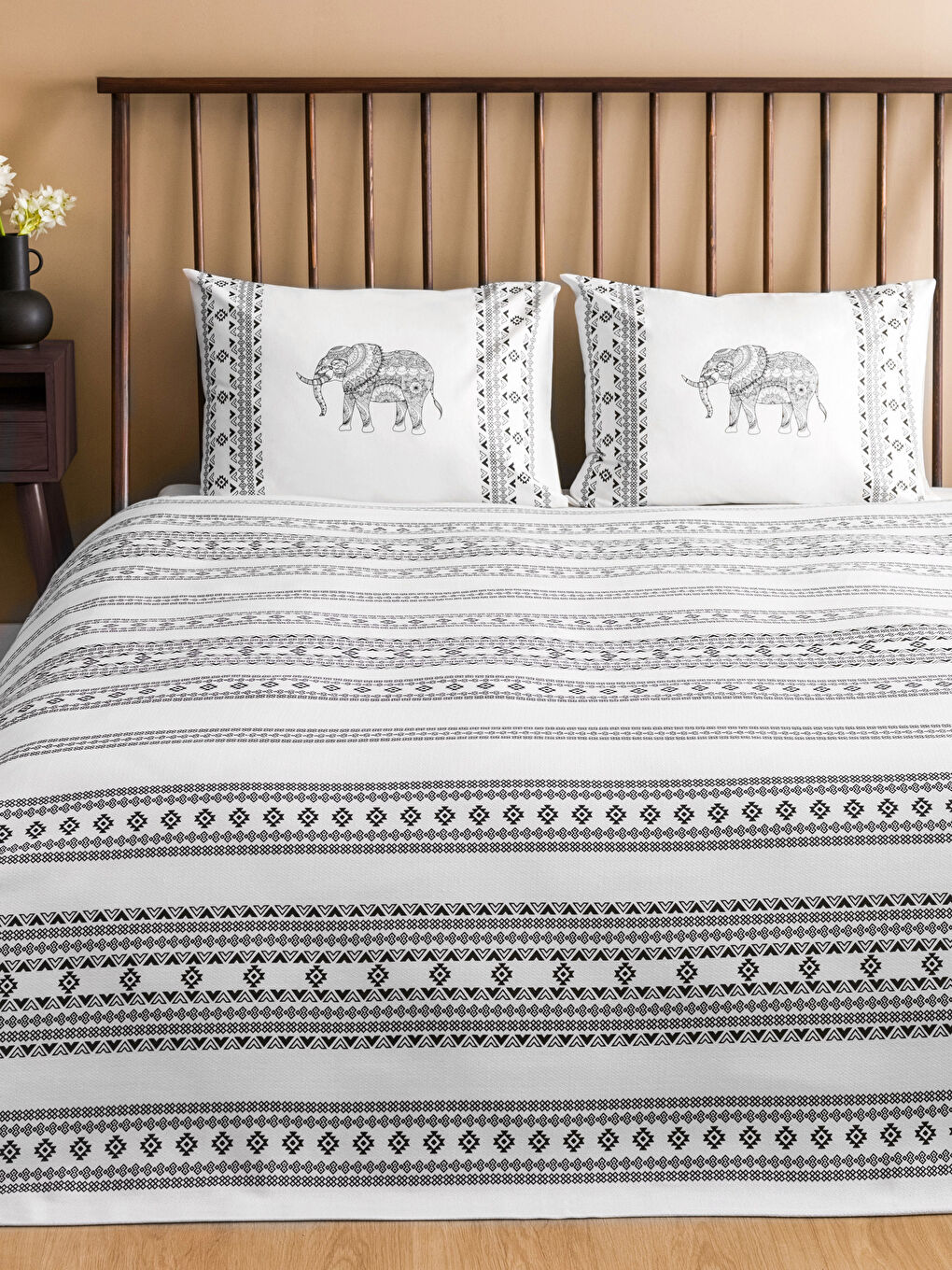 Patterned Ranforce Double Bedspread Set -S3I513Z8-F9C