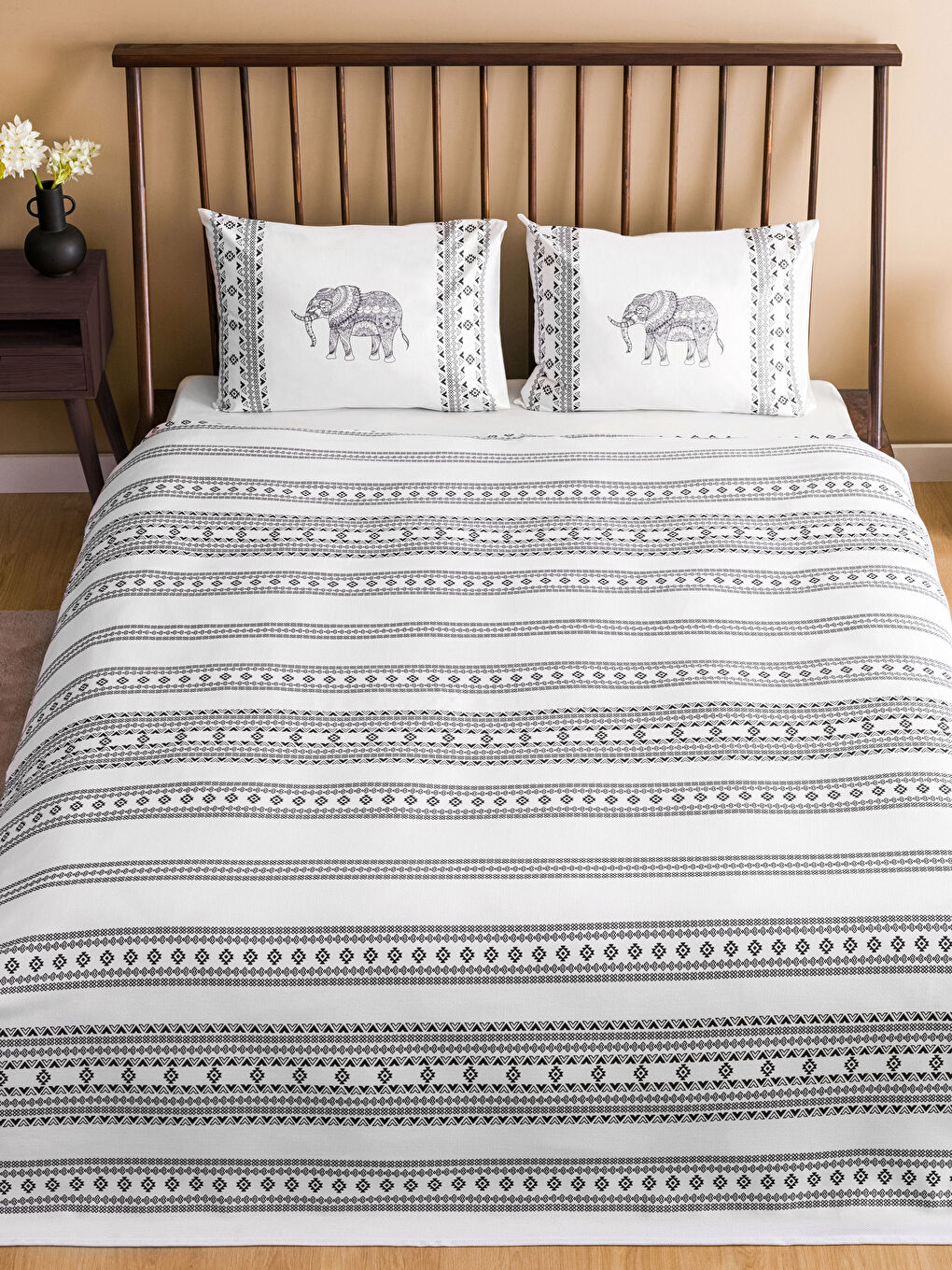 Patterned Ranforce Double Bedspread Set -S3I513Z8-F9C