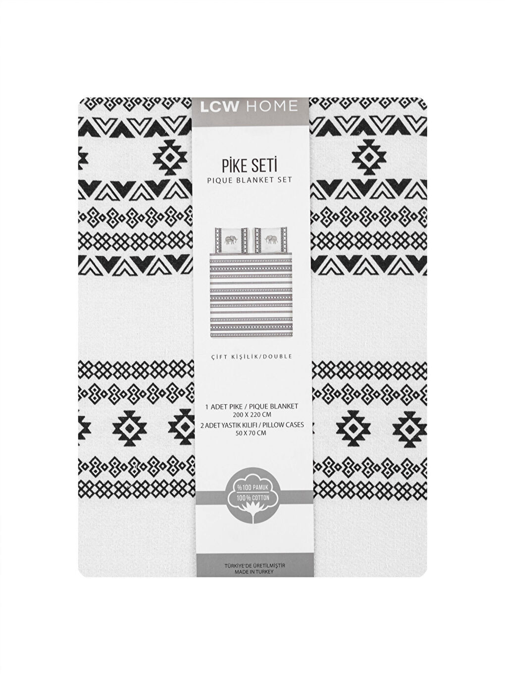 Patterned Ranforce Double Bedspread Set -S3I513Z8-F9C