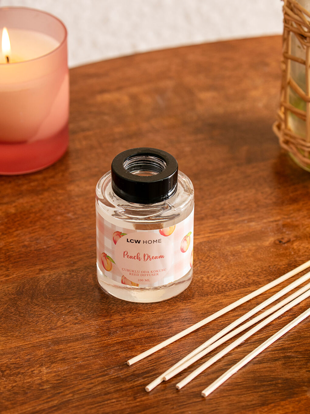 Parfum de Cameră cu Bețișoare Aromatizate cu Piersică 100 ml-1