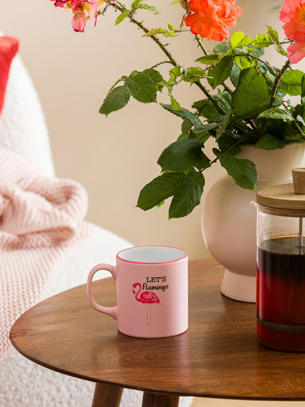 Flamingo Printed Ceramic Cup 320 Ml -S3I646Z8-F9C