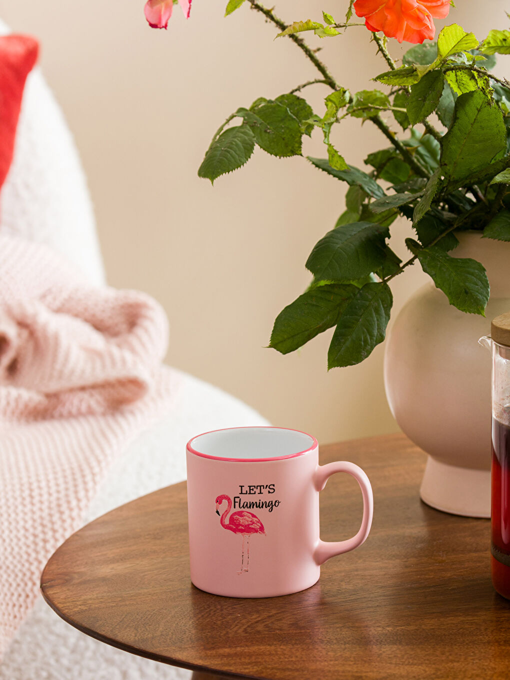 Flamingo Printed Ceramic Cup 320 Ml -S3I646Z8-F9C