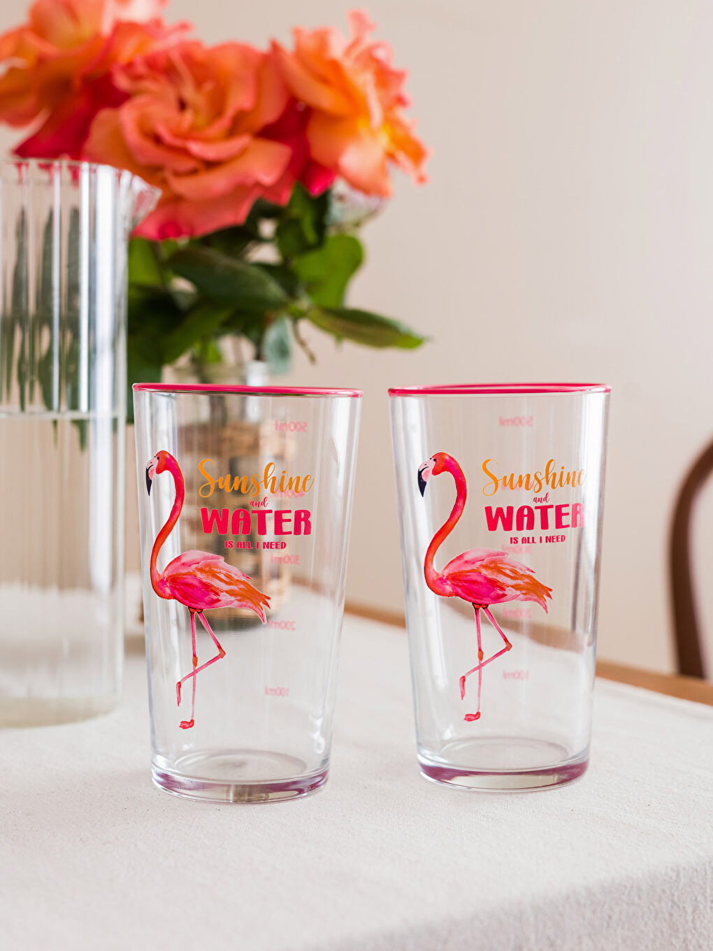 Printed Glass Cup of 2 - 570 ml -S3I650Z8-F9C