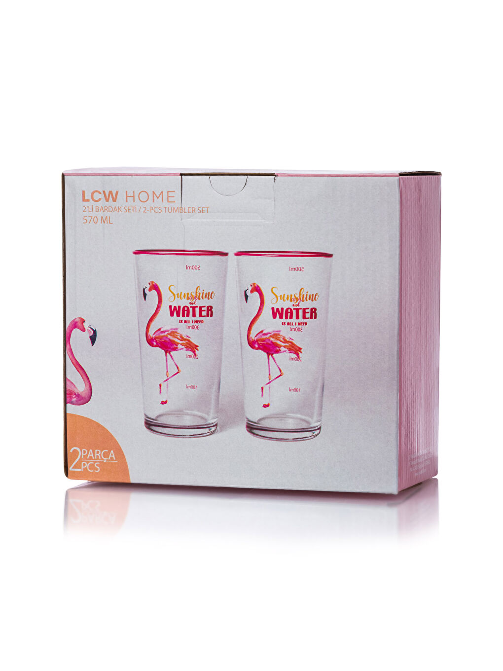 Printed Glass Cup of 2 - 570 ml -S3I650Z8-F9C