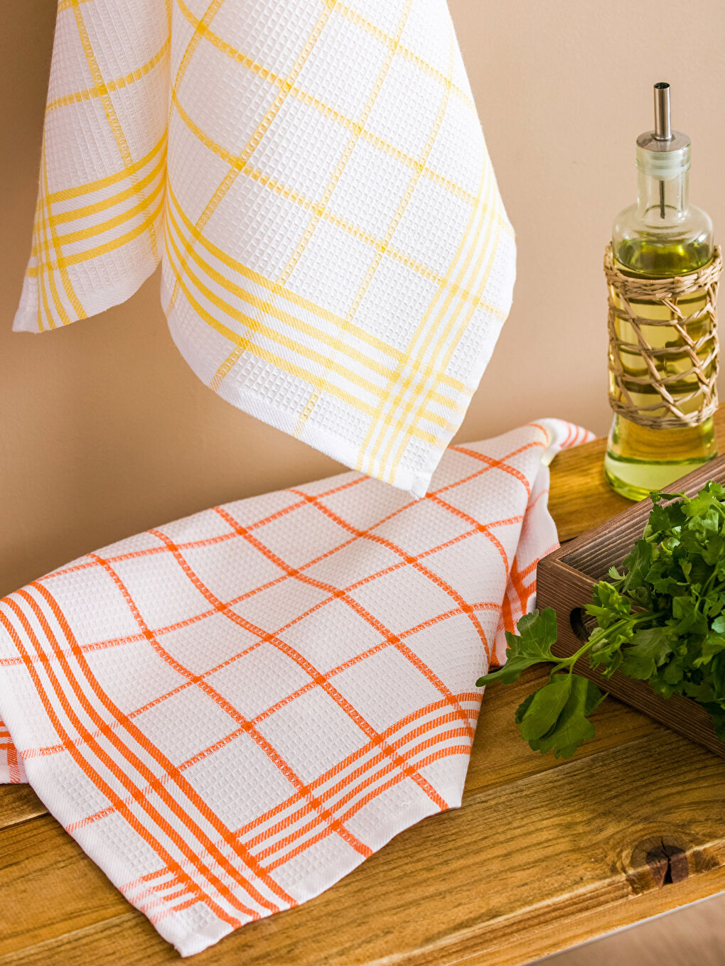 Plaid Patterned Drying Towel 2 Pack 40x60 Cm -S3IC14Z8-F9C
