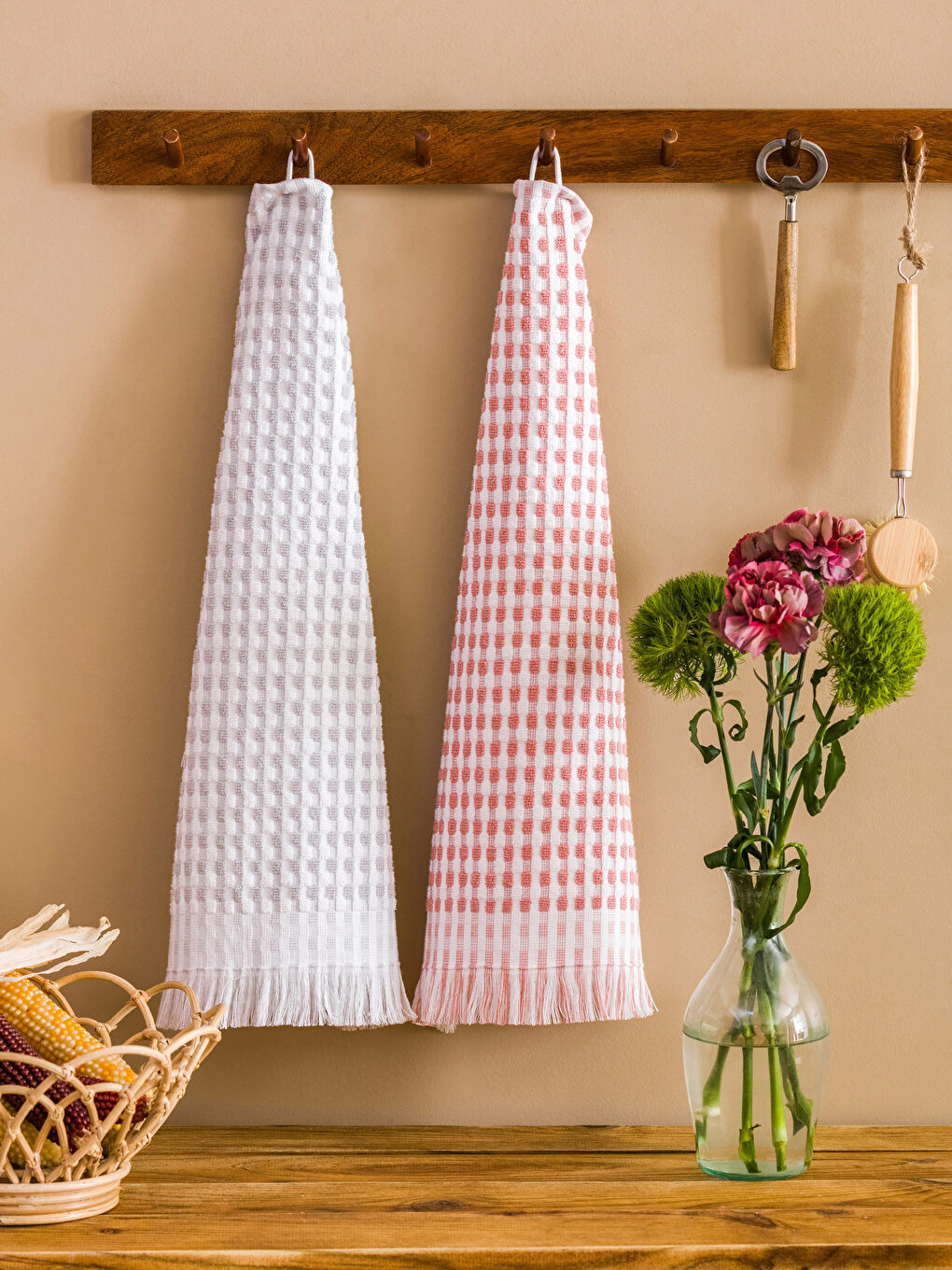Cotton Tassel Detail Drying Cloth 2-Pack 30x50 cm -S3IC17Z8-CWL
