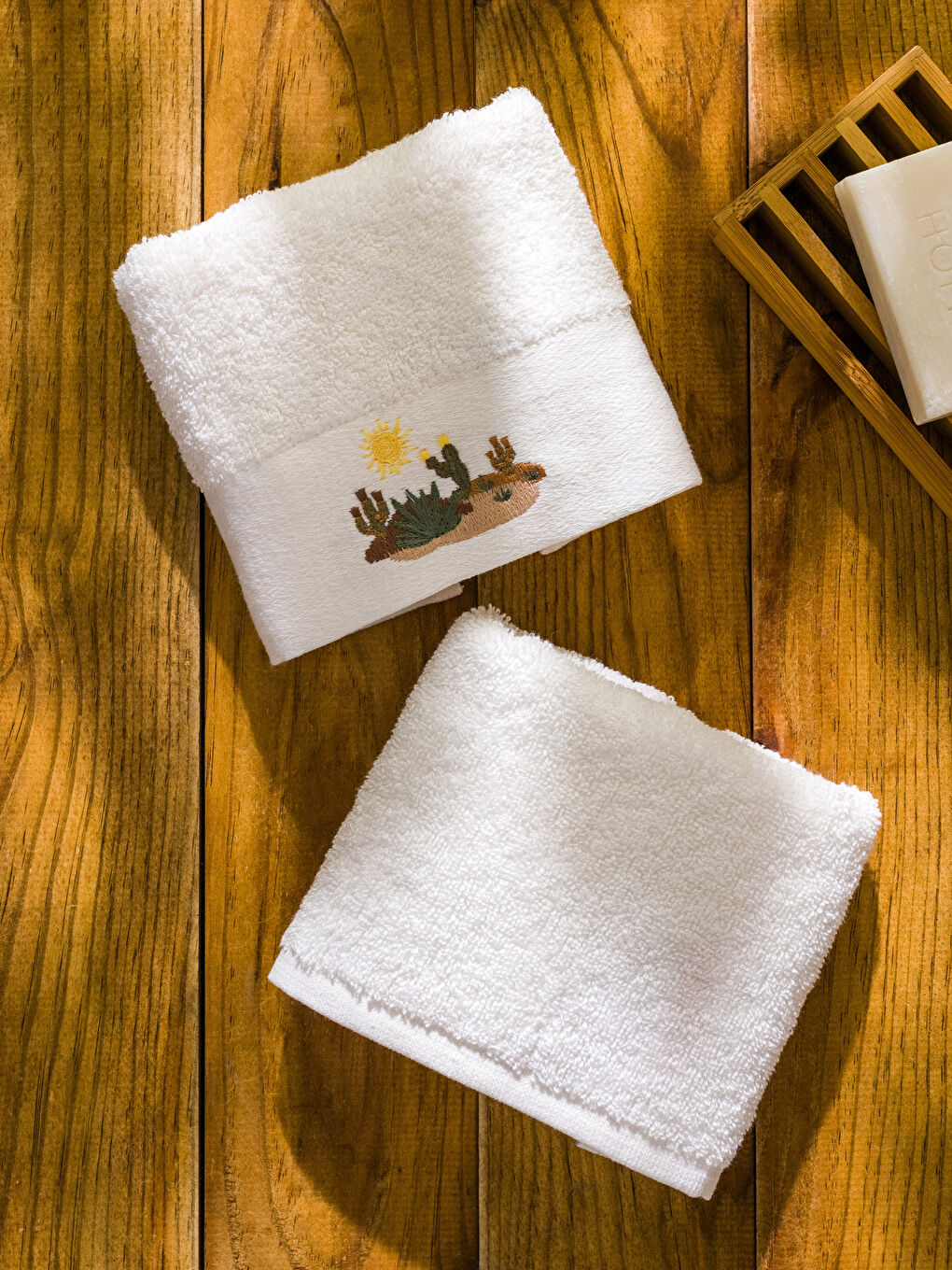 Embroidered Cotton Hand Towel 2 Pack 30x50 Cm -S3IC31Z8-EEW