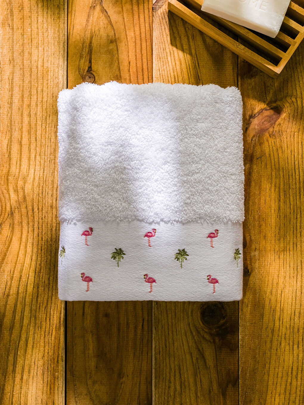 Embroidered Face Towel 50x80 Cm -S3IC63Z8-J5E