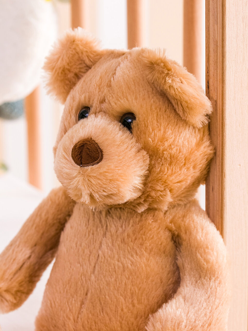 Kahverengi Nakışlı Dolgulu Bebek Kırlent 43 cm-1