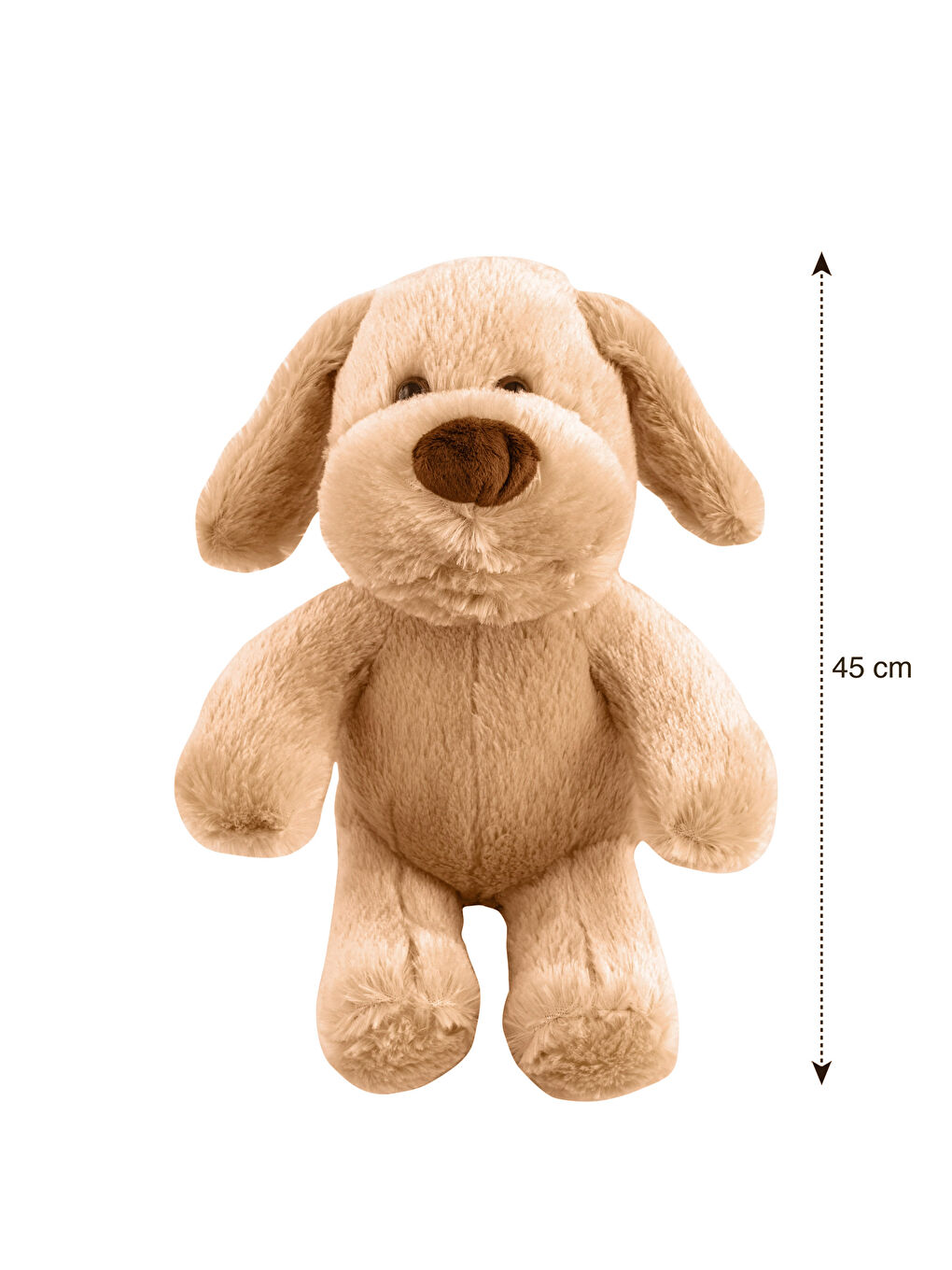 Kahverengi Nakışlı Dolgulu Bebek Kırlent 45 cm-3