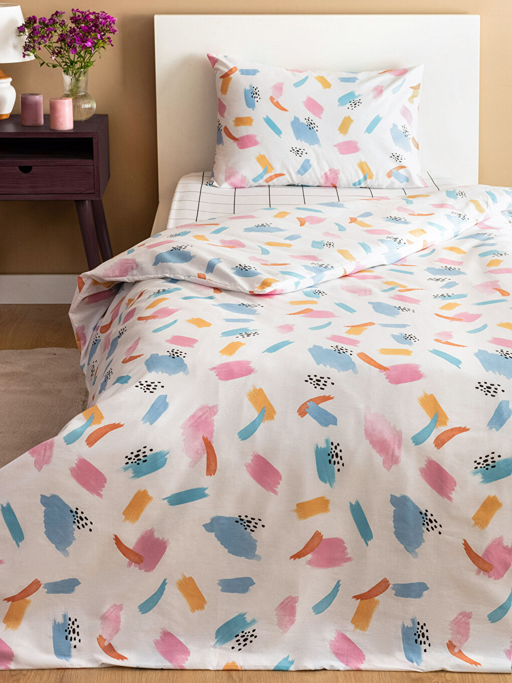 Printed Patterned Single Bed Duvet Cover Set -S3ID36Z8-F9C